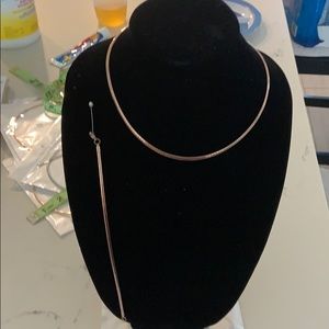 Stainless Steal Rose Gold omega set